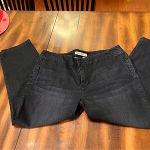 Chicos platinum denim dark wash women’s size large size 12